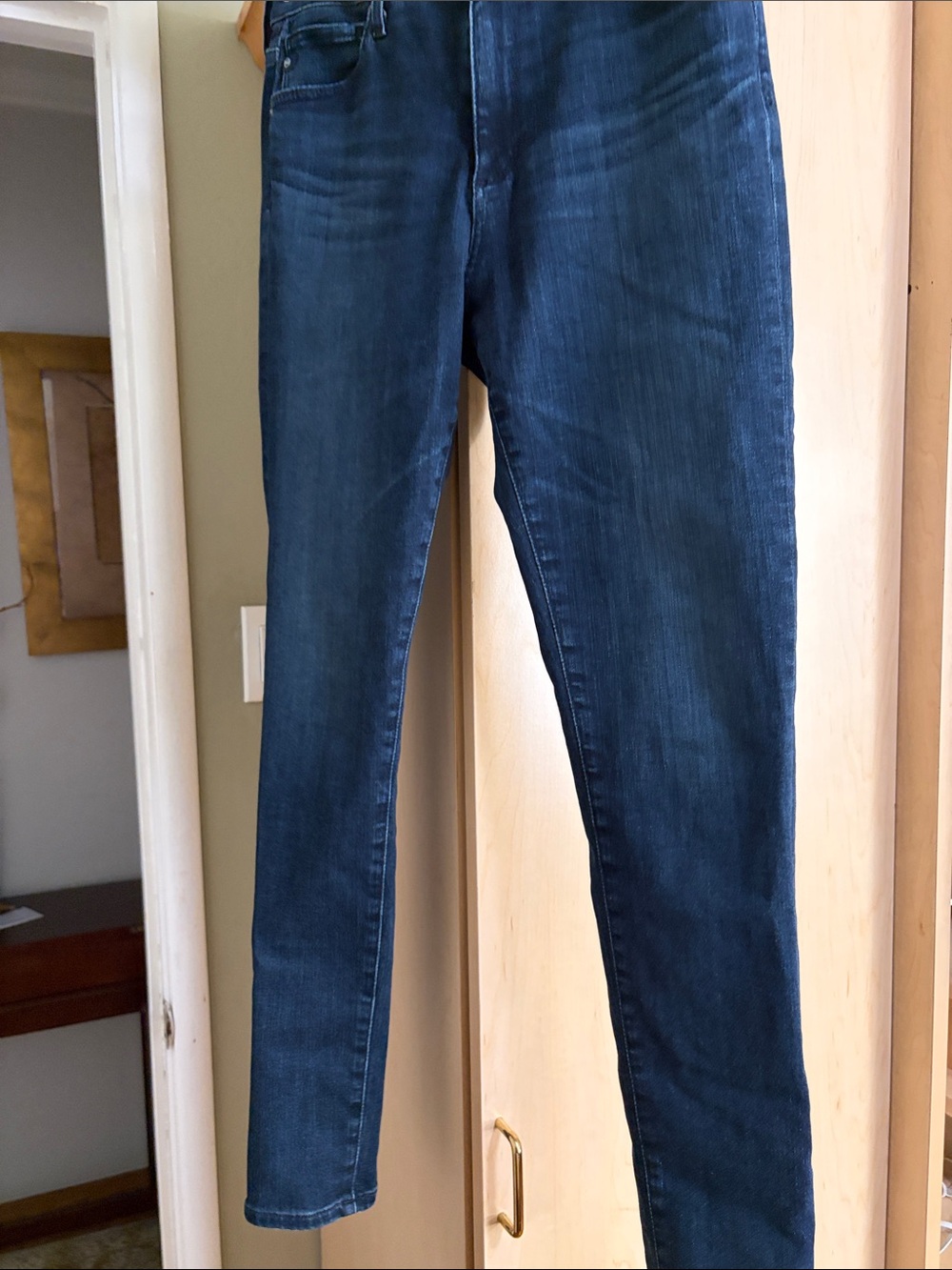 Farrah Dark Blue Skinny Ankle Jeans